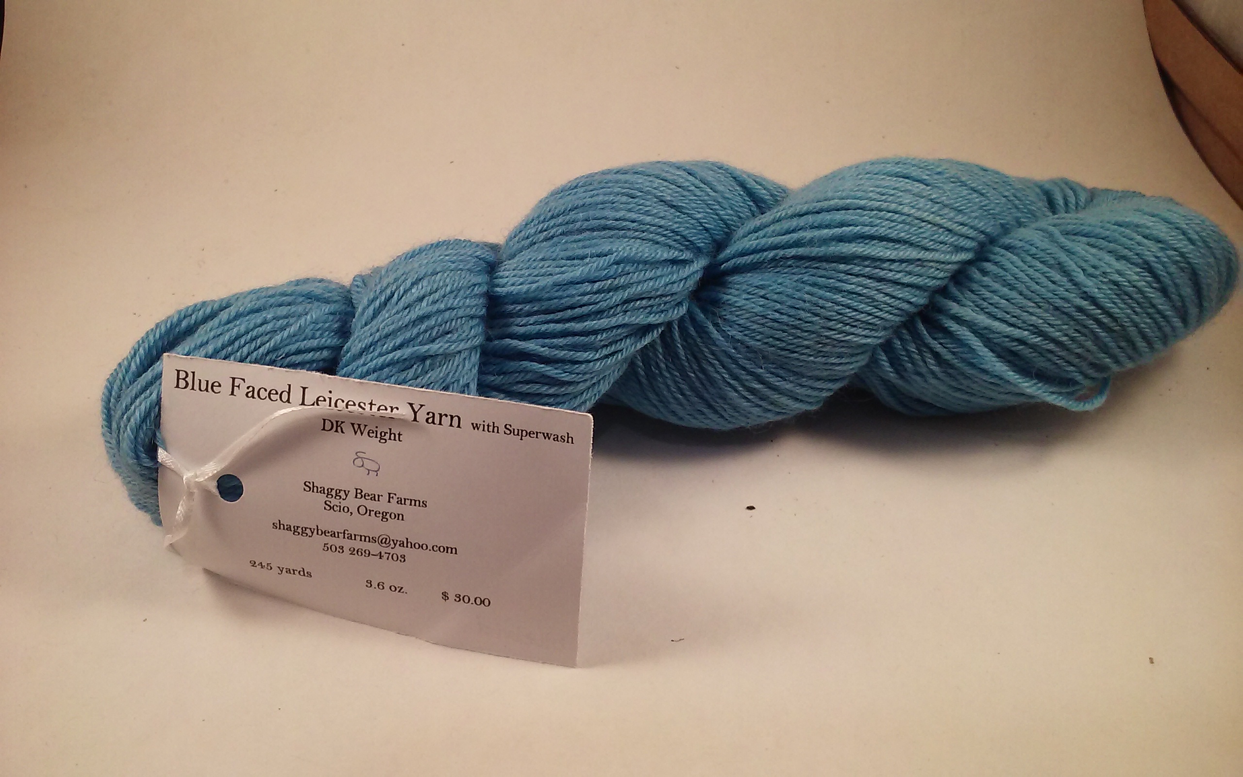 Bluefaced Leicester Yarn-DK Weight, Bluebird – Shaggy Bear Farms Online  Store